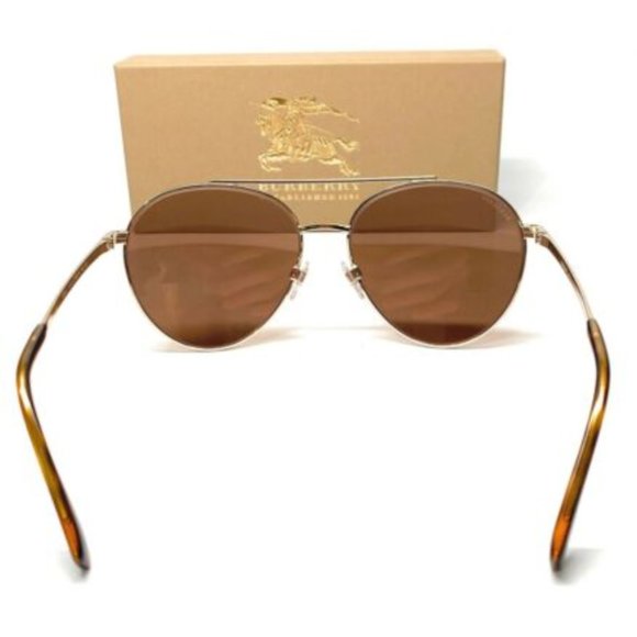 Burberry Women's Pale Gold and Brown Sunglasses! - Picture 4 of 4